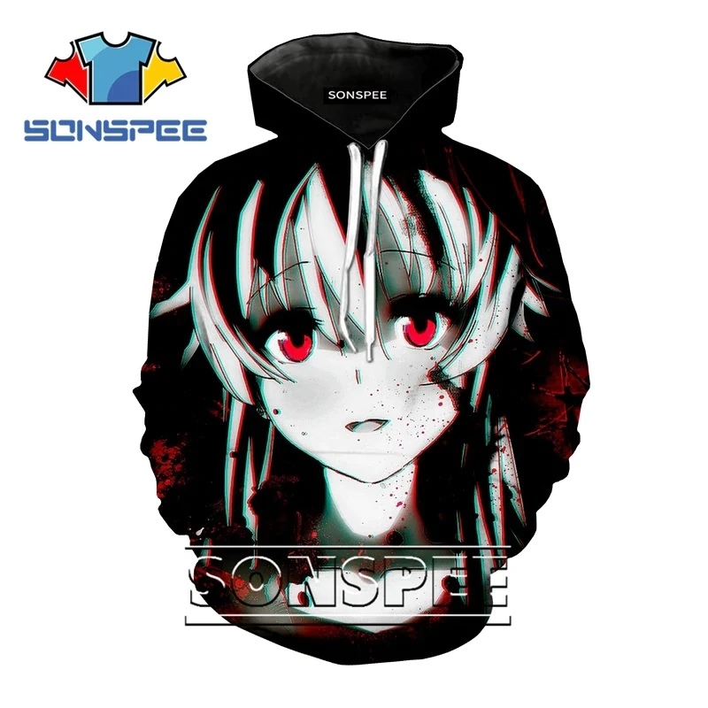 SONSPEE 3D Print Kid boy girl teens hoodie Anime hip hip rock comic Future Diary Sweatshirt Long sleeve Harajuku streetwear C185 - Цвет: 7