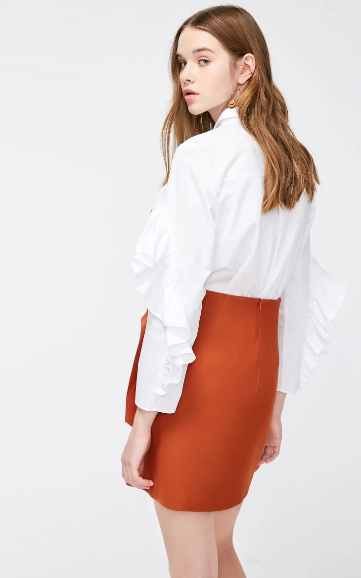 Vero Moda женская OL стильная облегающая юбка на шнуровке | 319116523