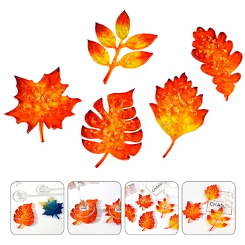 

5pcs Maple Leaves Cup Holder Mat Mold Leaf Coasters Mold Handmade Tools