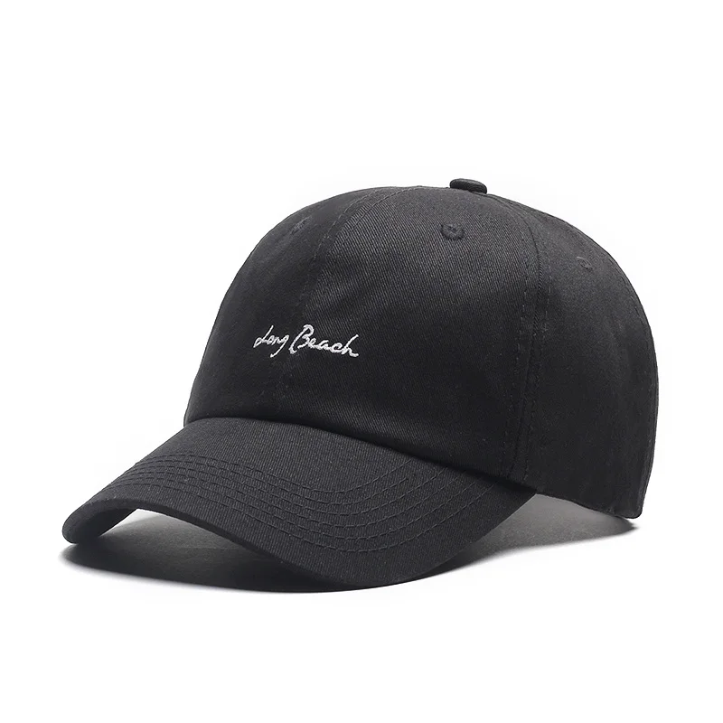 Бейсболки женские шапки для мужчин Trucker бренд Snapback cap s Мужская винтажная вышивка Кепка кость Черная шапка для папы s - Цвет: Черный