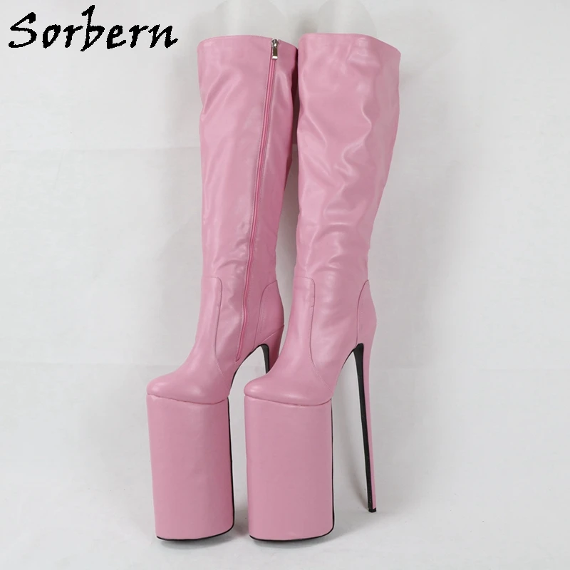 12 inch heel platform boots