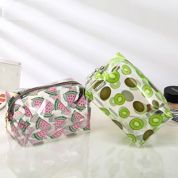 

1Pcs Transparent Pattern PVC Waterproof Cosmetic Bags Storage Bag Large Capacity Multifunction Travel Accessories for Women