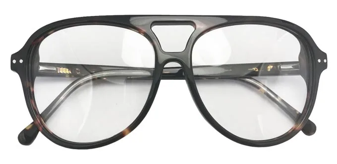 Vazrobe 155 мм большие очки оправа для мужчин и женщин авиационные широколицевые очки с ацетатными линзами мужские прозрачные линзы Черепаха Черный