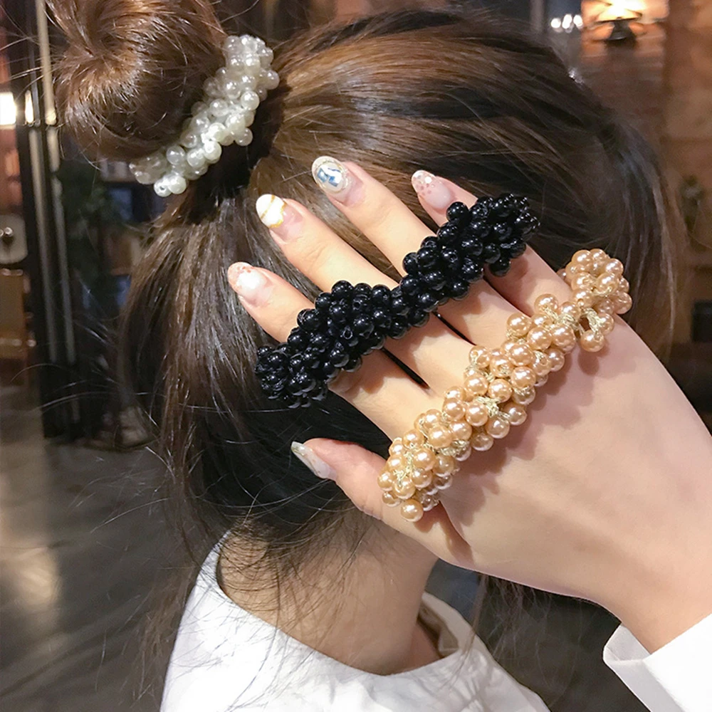 1pc  Koreanisch Frauen Mädchen Faux Pearl Bunch Haarspange haarring Zubehör ZP 