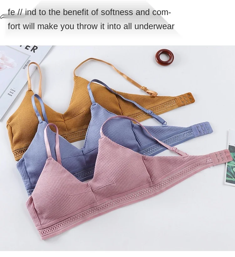 Girl Bras Underwear Women Cotton Wrapped Chest Bottoming Underwear Sexy  Hollow Bras Lingeries