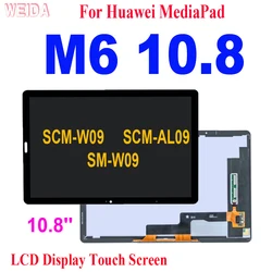 Aaa + 10.8 lcd lcd lcd para huawei mediapad m6 10.8 lcd SCM W09 SCM AL09 SM W09 display lcd tela de toque digitador assembléia substituição