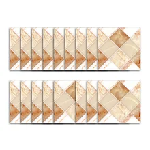 Funlife ромбовидная мраморная мозаика ТВ фон украшение кухня трехмерная Наклейка на стену плитка наклейка s MTS011