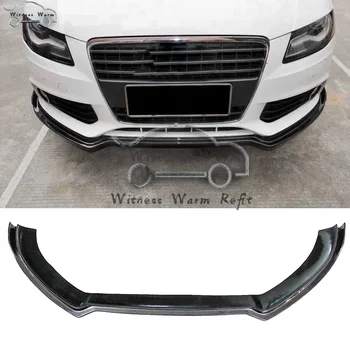 

For Audi A4 B8 Carbon Fiber Front Bumper Lip Spoiler Protection front shovel standard bumper 2009 2010 2011 2012