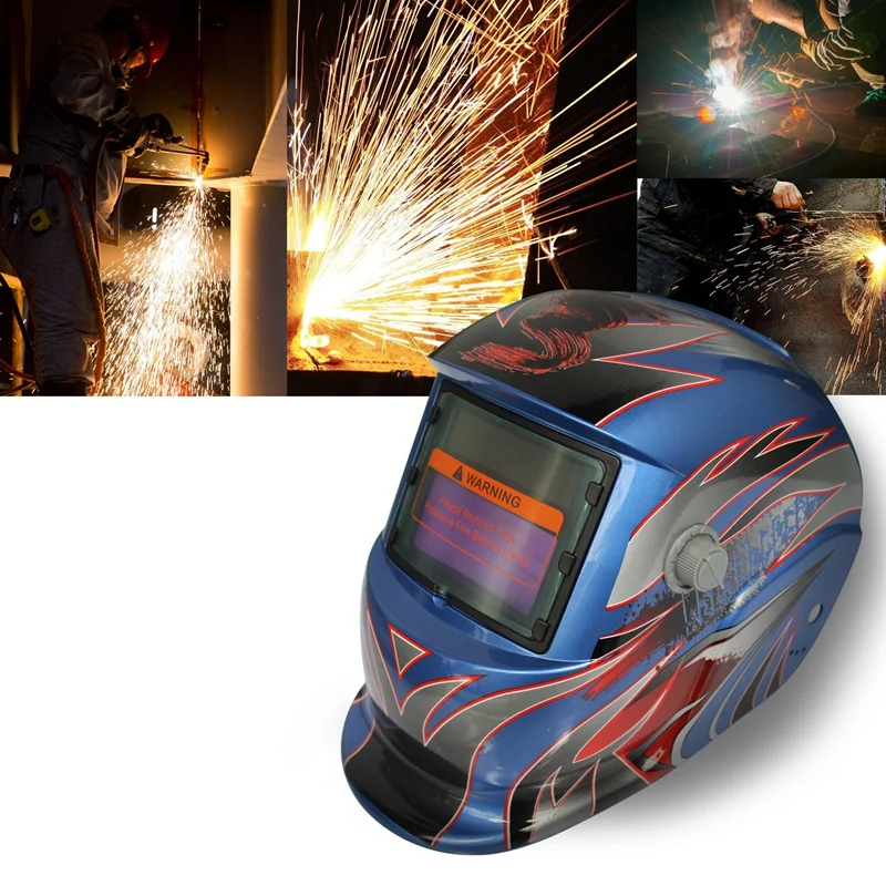 

2018 New Pro Solar Welder Mask Auto-Darkening Welding Helmet Pattern Blue crack