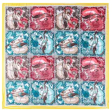 

retro horse print silk scarfs,130 New Scarf,100 Pure Silk Scarf,Manual Silk Scarf,Designer Silk Scarf Women Luxury 2021