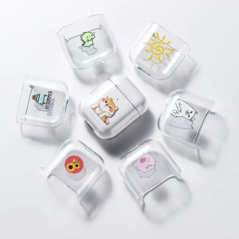 Чехол для Airpods чехол симпатичный роскошный мягкий прозрачный с милым рисунком