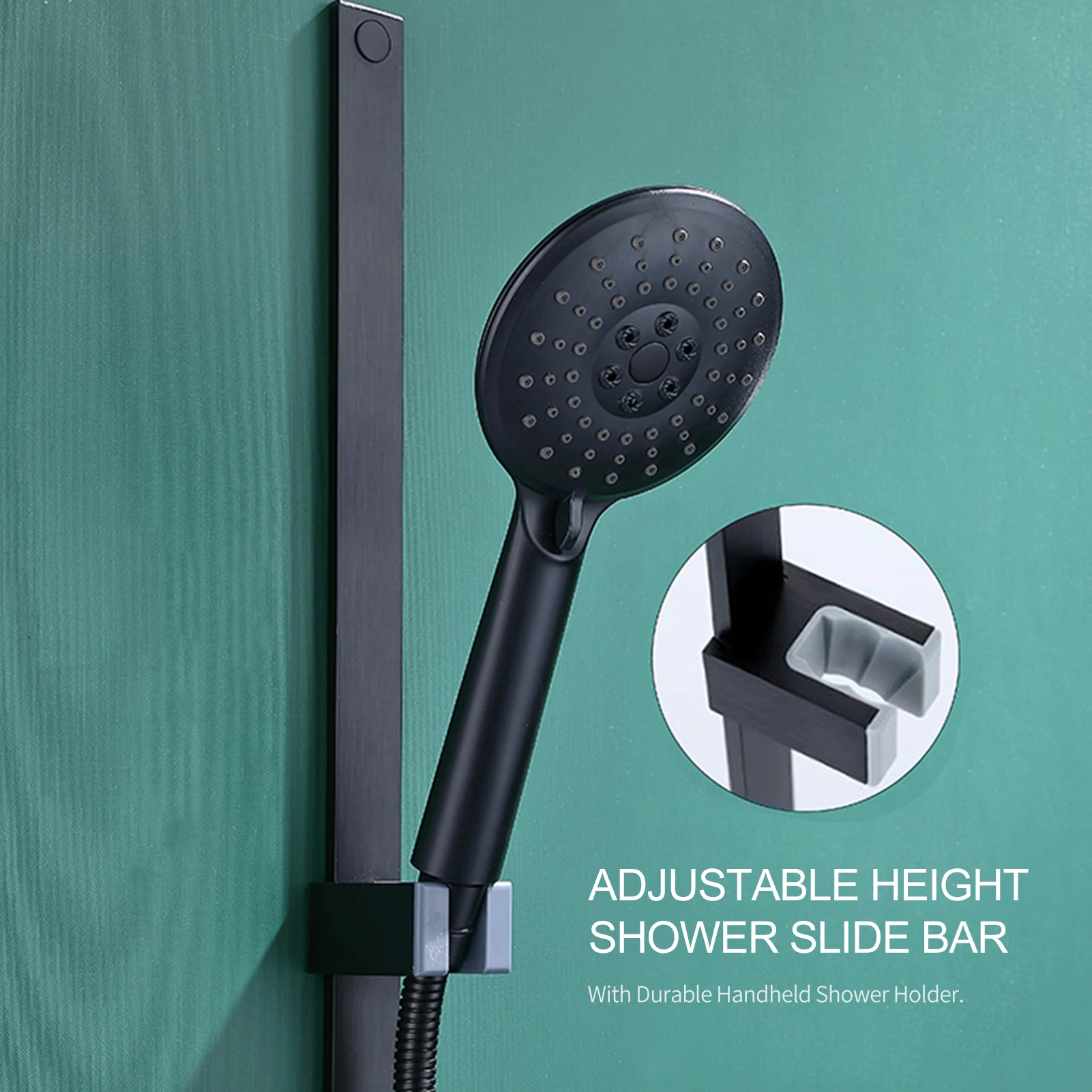 Shower Slide Bars High Quality Black Shower Sliding Bar Nailfree Wall