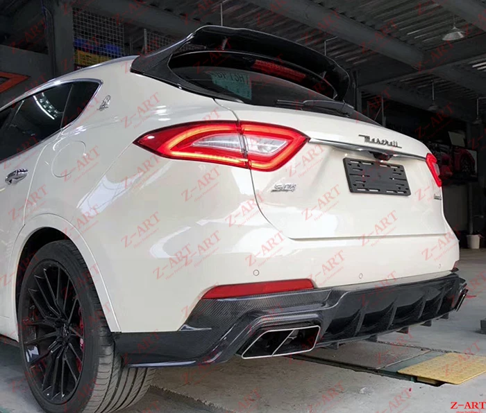 Z-ART aerokit из углеродного волокна для Maserati Levante-, передняя губа из углеродного волокна+ задний диффузор для Levante комплект из углеродного волокна
