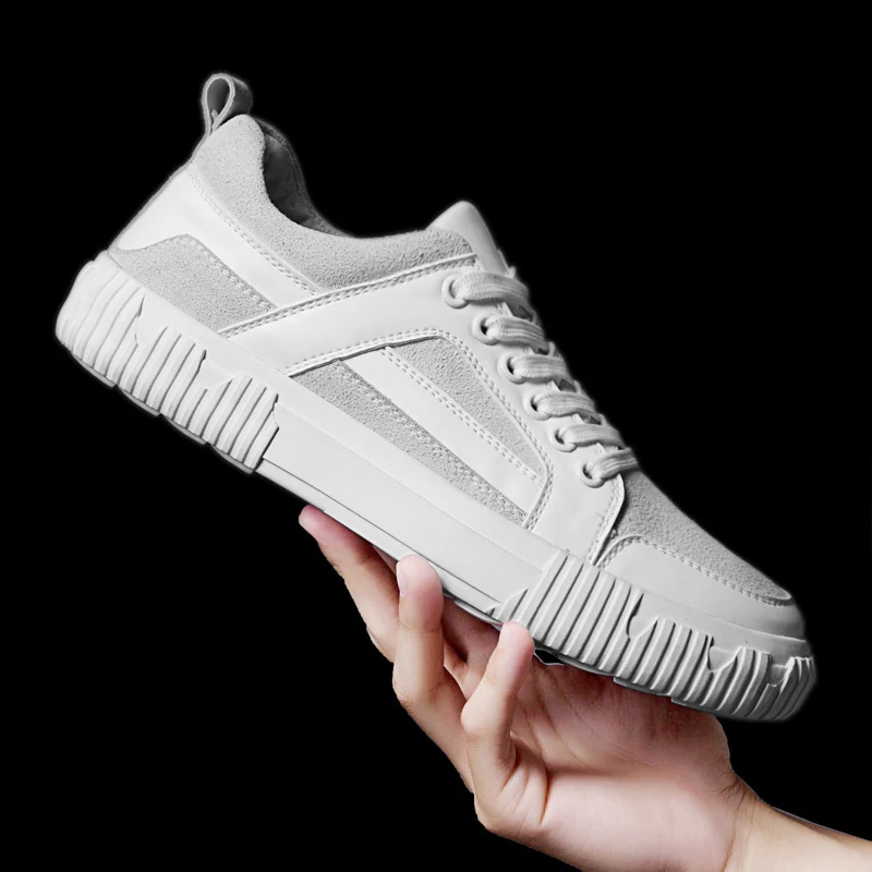 

Men's genuine leather shoes 2019 Fashion Comfortable male sneakers Fashion Men Flats Korean version Men Sneakers 2019 New