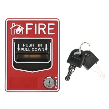 

9-28VDC Manual Multiple Wire System Safety Fire Pull Station Alarm Button Call Point Safety brandalarm bel
