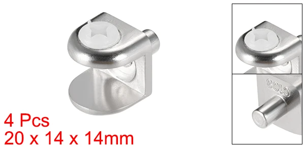 Type02 - 4 Pack Uxcell 2/4/10 упаковок Стекло брэкеты из цинкового сплава Регулируемый зажим для стекла зажим вала крепление для 5-8 мм толщиной серебряный тон - Цвет: Type02 - 4 Pack