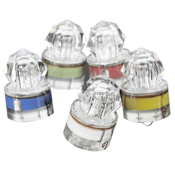 

5Pcs Led Deep Drop Underwater Diamond Flashing Fishing Light Squid Strobe Bait Lure Fish Light Underwater Fishing Gear