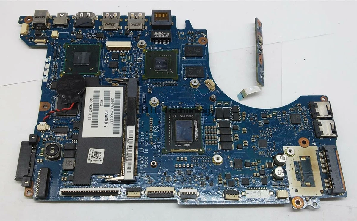 

HOLYTIME laptop motherboard for Dell XPS 14Z L412 PLW00 LA-7451P CN-0F2DV7 F2DV7 i7-2640M GT520M HM67 DDR3