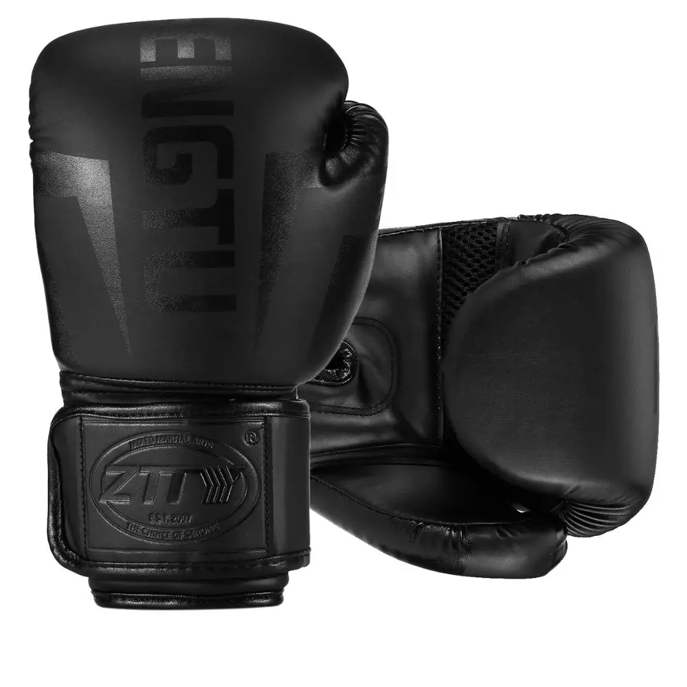 ZTTY Kick Boxing Gloves For Men Women PU Karate Muay Thai Guantes De Boxeo Free 