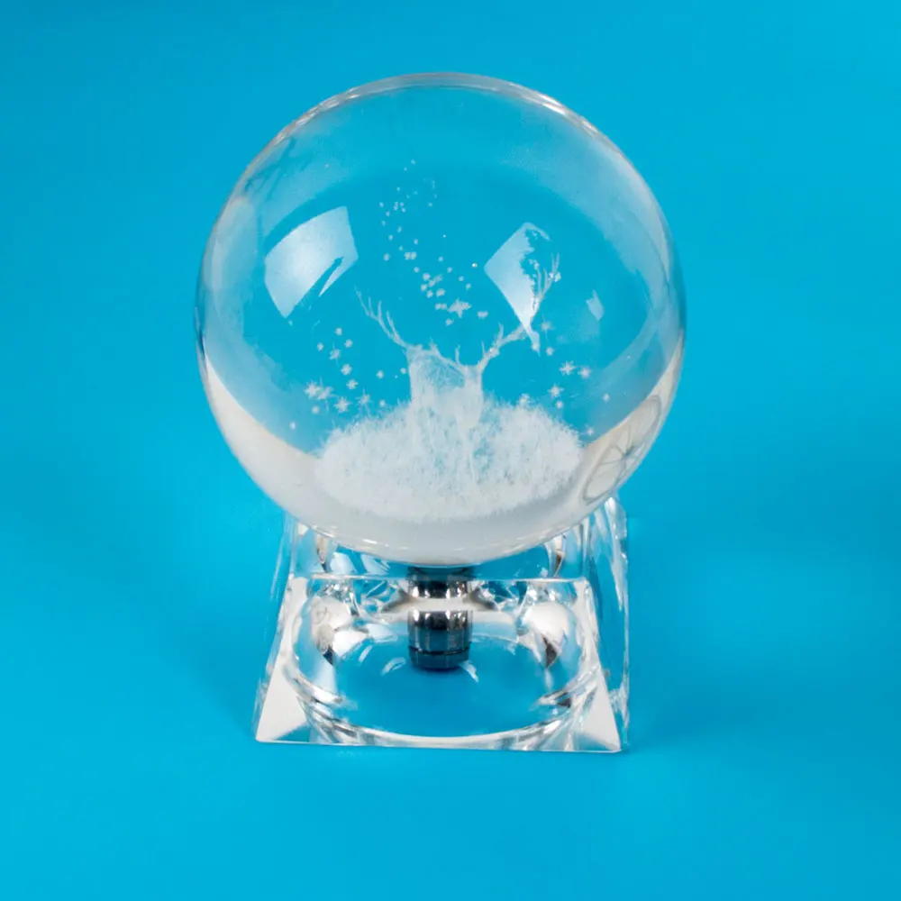 3D гравированное стекло ремесло Галактическая система Milu олень кристалл лампа люминисцентный ночник круглая Сфера держатель для стакана Декор подарки