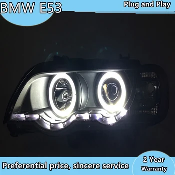 

Car styling 2Pcs headlight assembly for BMW X5 E53 1998-2003 year 3.0i 4.4i 4.6is 4.8is With HID KIT E53 Front Lamps