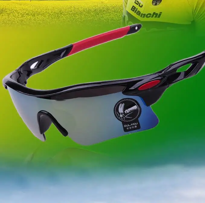 AOOF Cycling Glasses Sports Outdoor Explosion-Proof Sunglasses Colorful Windproof Glasses 全黑 
