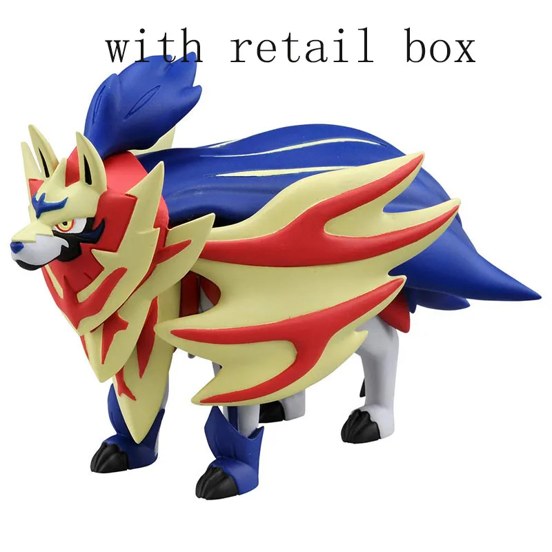 TAKARA TOMY Покемон меч/щит Zacian Zamazenta фигурка игрушки коллекции Покемон фигурка игрушки подарки для детей мальчиков - Цвет: with retail box