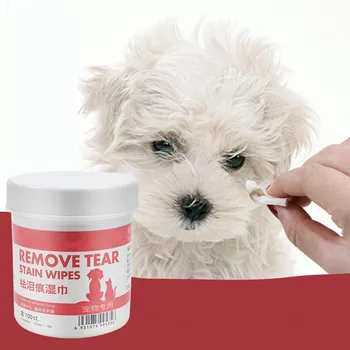 

100 pcs Pet Eye Wet Wipes for Dogs Cat Pet Eye Cleaning Paper for Dogs Cats Dog Cat Cleaning Towels Pet Wiping Tear Tool Paper