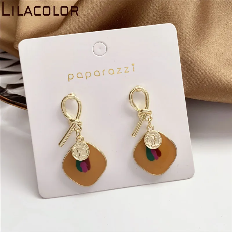 Lilacolor S925 Серебряная игла корейский стиль масляная живопись передовые чувство
