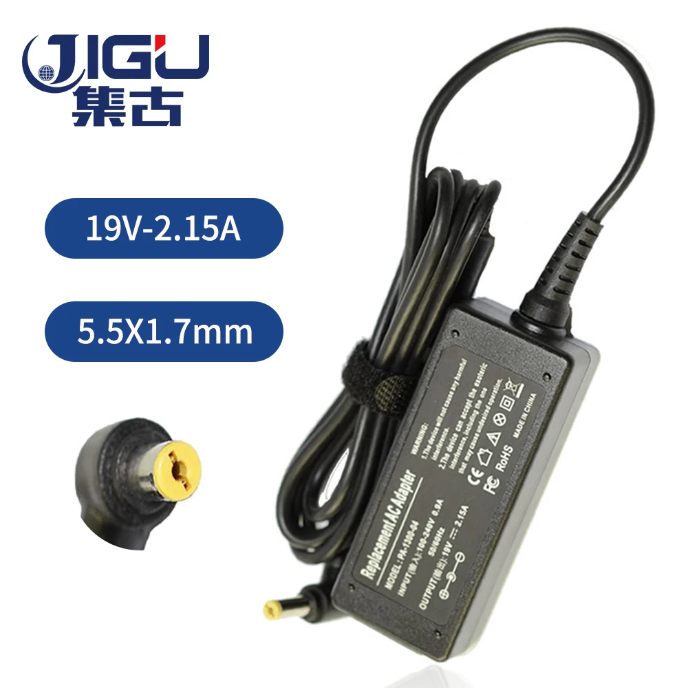 JIGU 19V 2.15A 5 5*1 7 MM 40W для Acer Aspire One D255 D271 ADP 40TH S5 Chromebook C710 AS1430 4857 NAV50 зарядное устройство