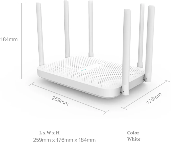 Xiaomi Redmi маршрутизатор AC2100 2033 Мбит/с 2,4G 5G двухдиапазонный беспроводной маршрутизатор 6* антенны с высоким коэффициентом усиления 128 МБ OpenWRT WiFi маршрутизатор