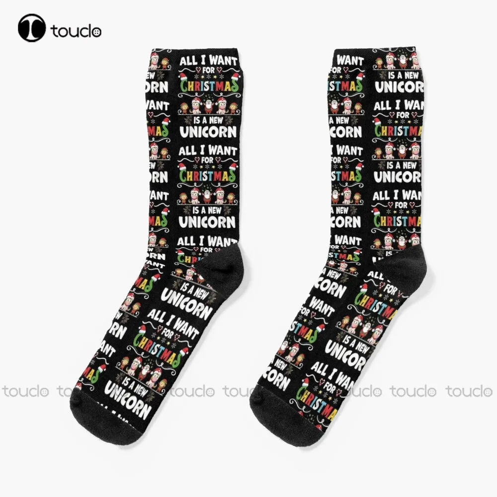 Unicorns Christmas 2022 All I Want For Christmas Is A New Unicorn Christmas 2022 Socks Mens Black  Socks Unisex Adult Teen Youth Socks Custom Gift|Socks| - Aliexpress