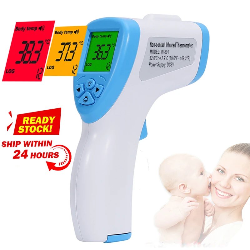 

Forehead Ear Thermometer Non-Contact Infrared Thermometer Baby Adult Digital Body Temperature Measuring Device