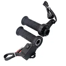 Мотоцикл с электрической ручкой зима 12 в модифицированный с переключателем цифровой дисплей руль Регулируемая температура с подогревом ручка