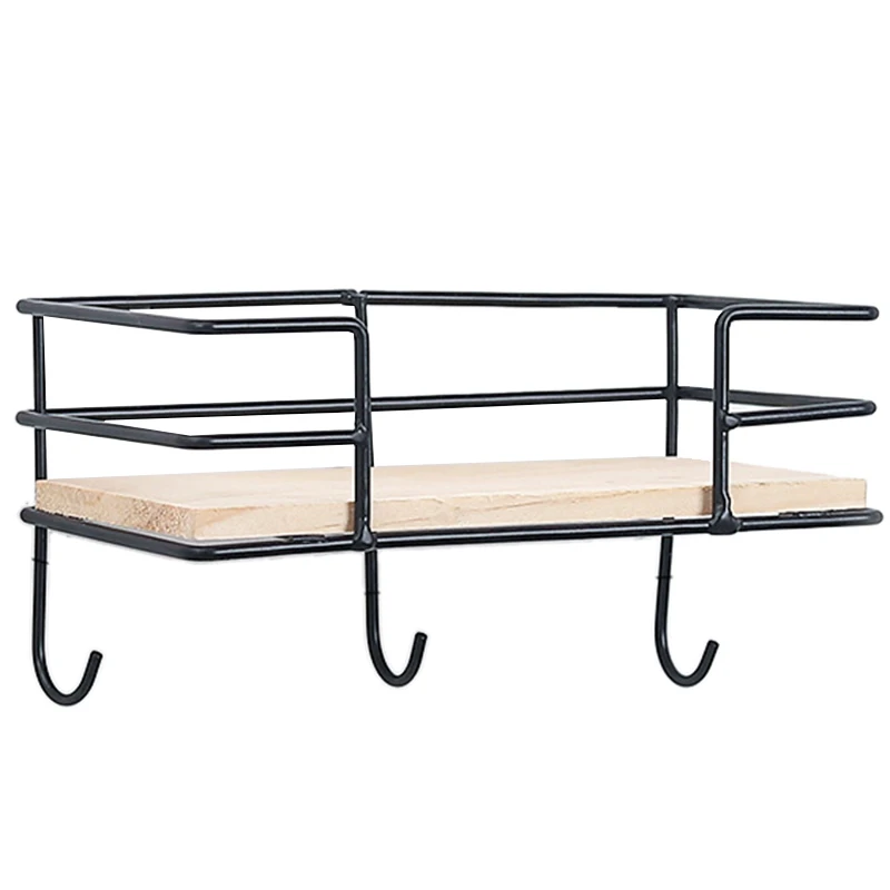 

Nordic Style Wall Shelves Hanging Iron Organizer Storage Rack Holder for Kitchen Living Rome Bathroom Home Decor
