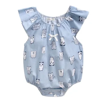 

2020 Summer Baby Animal Romper Cartoon Printed Cotton Romper