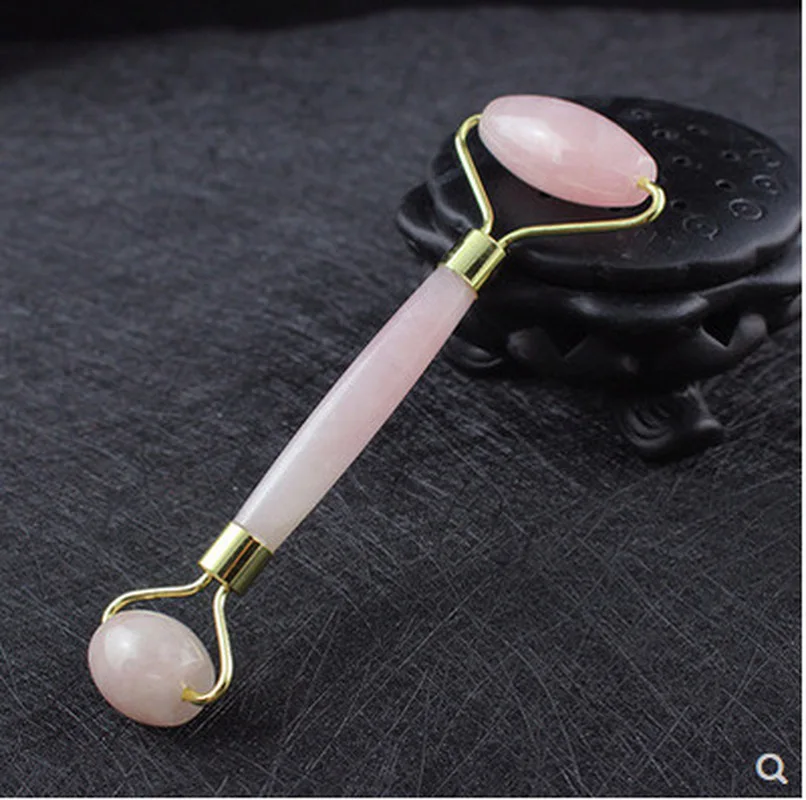 

Natural Stone Pink Crystal Roller Slimming Face Massager Lifting Tool Jade Facial Massage Roller Stone Skin Massage Beauty Care