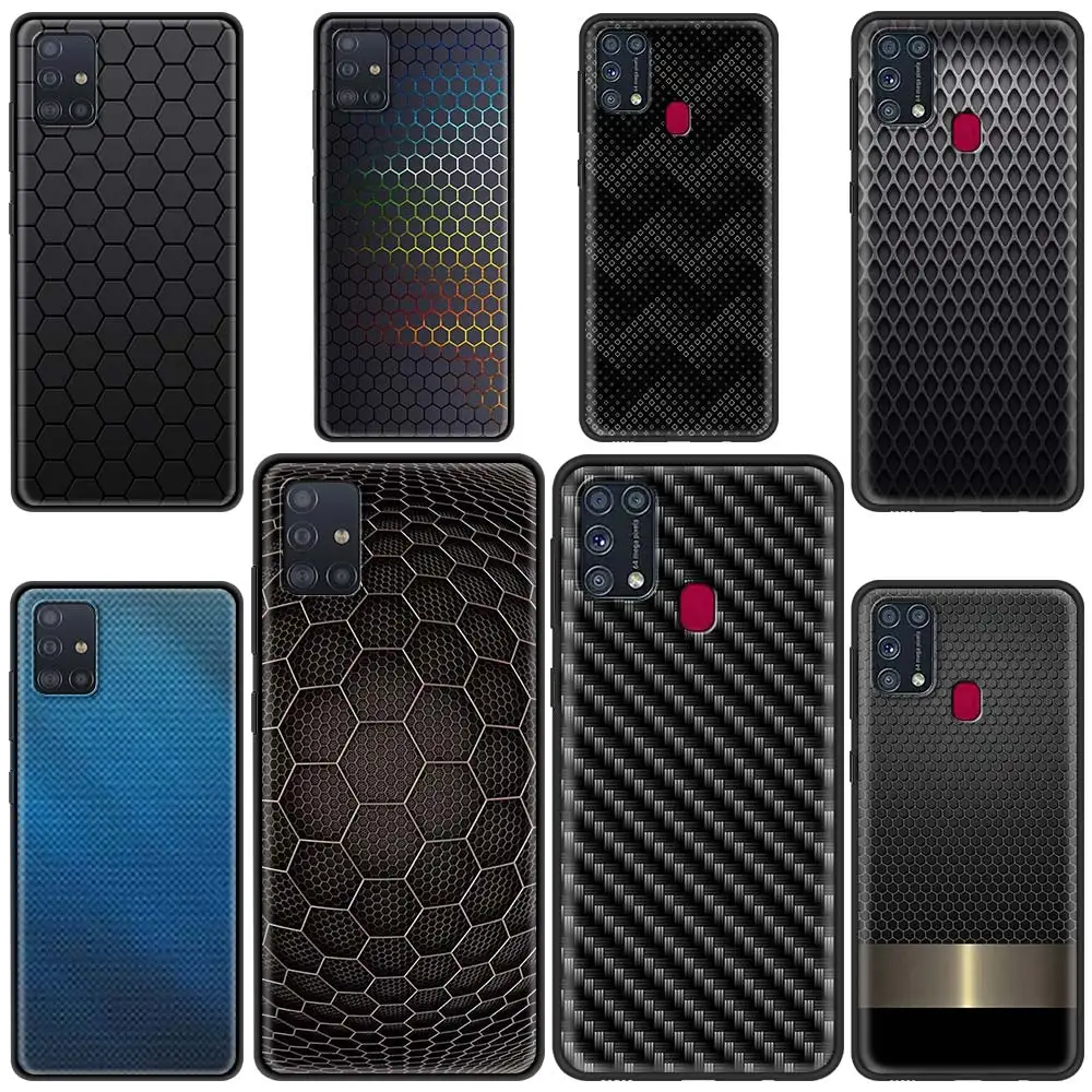 Fashion Carbon Fiber For Samsung Galaxy M51 M31 M21 M11 M01 M62 M42 M32 M12 F62 F52 F41 F22 F12 M31s M30s A9 A7 2018 Shell | Мобильные