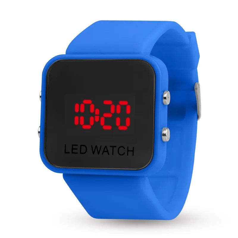 Sports Digital Clock Led Children's Watch Kids Wristband Wrist Watches Student Boy Girl Hand Hour Silicone Strap Baby Hand Date afbeelding