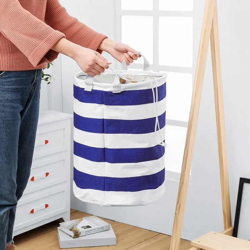 Collapsible Storage Baskets Folding Canvas Kids Toy Containers Large Size Clothes Sundry Organizers Waterproof Laundry | Дом и сад