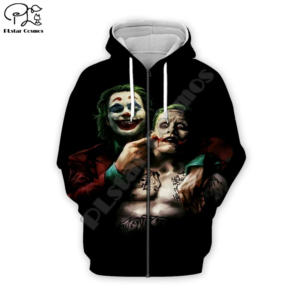 Zip hoodies PLstar Космос фильм Джокер Хоакин Феникс Красочный Harajuku спортивный костюм 3D принт Толстовка/куртка/для мужчин и женщин S-5 - Цвет: Zip hoodies