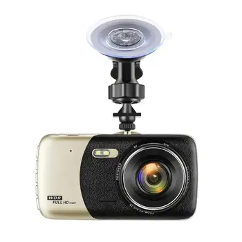 

Dash Cam Dual Lens Car DVR Vehicle FrontCamera Full 1080P 4" IPS Front+Rear Video Recorder G-sensor Monitor