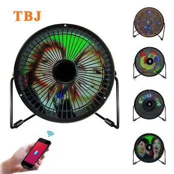 

Mini USB Bluetooth Full Color Digital Message Display Table Led Fan iOS & Android Phone APP Fan