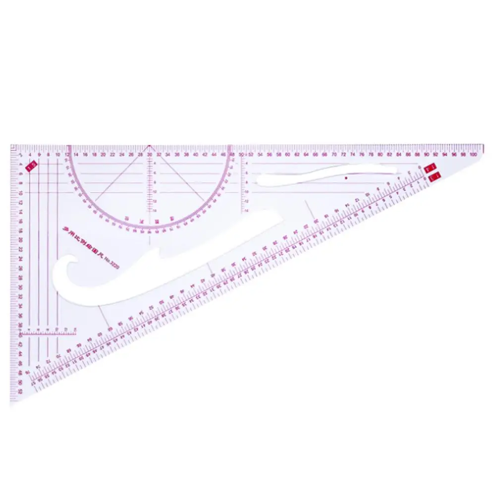 DIY швейная рулетка портновская набор, французское лекало, изготовление одежды, образец, пряжа, встроенные весы, правила рисования, пластиковая изогнутая линейка