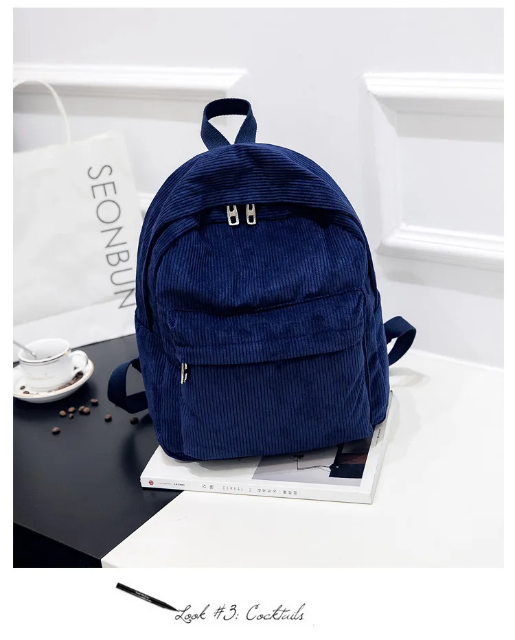 awesome stylish backpacks Corduroy Backpack Fashion Women School Backpack Pure Color Women Backpack Teenger Girl School Bags Female Mochila Bagpack Pack stylish eco friendly backpacks