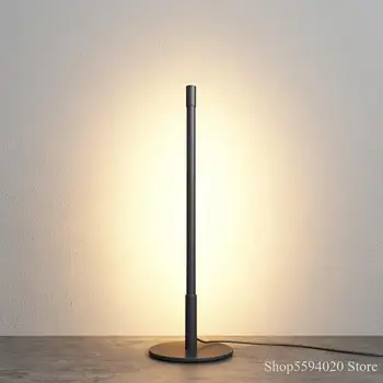 

Nordic Line Led Table Lamp Bedroom Bedside Rendering Lighting Simple Fashion Living Room Studio Led Lighting Desk Lamp Vintage