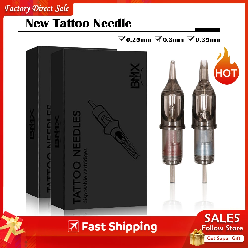 

50 шт., одноразовые иглы для тату-машинки