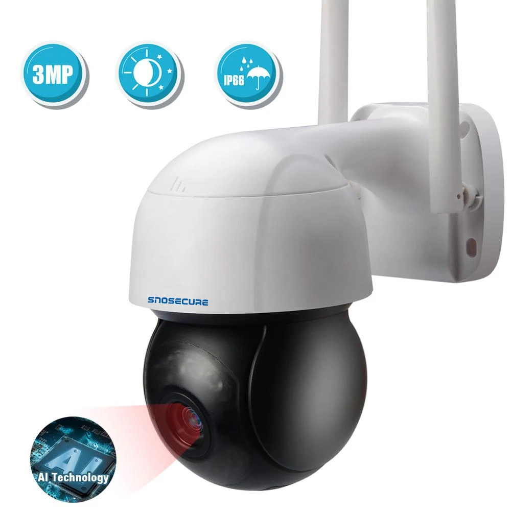 IP камера видеонаблюдения SNOSECURE 3 Мп Wi Fi 4 кратный зум|Камеры видеонаблюдения| |