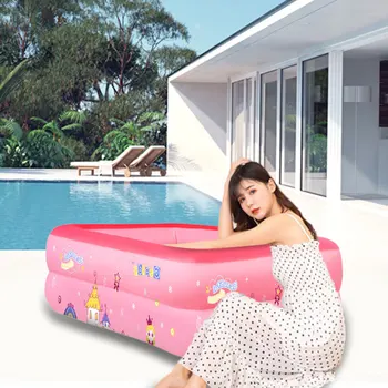

Inflatable Swimming Pool Thick Safe Inflatable Pool Summer Water Party Supply For Baby Kids Adult Indoor And Outdoor One Color