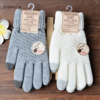 

Magic Touch Screen Gloves Women Men Warm Winter Stretch Knit Mittens Wool Full Finger Guantes Female Crochet Mitt Luvas ZM-06